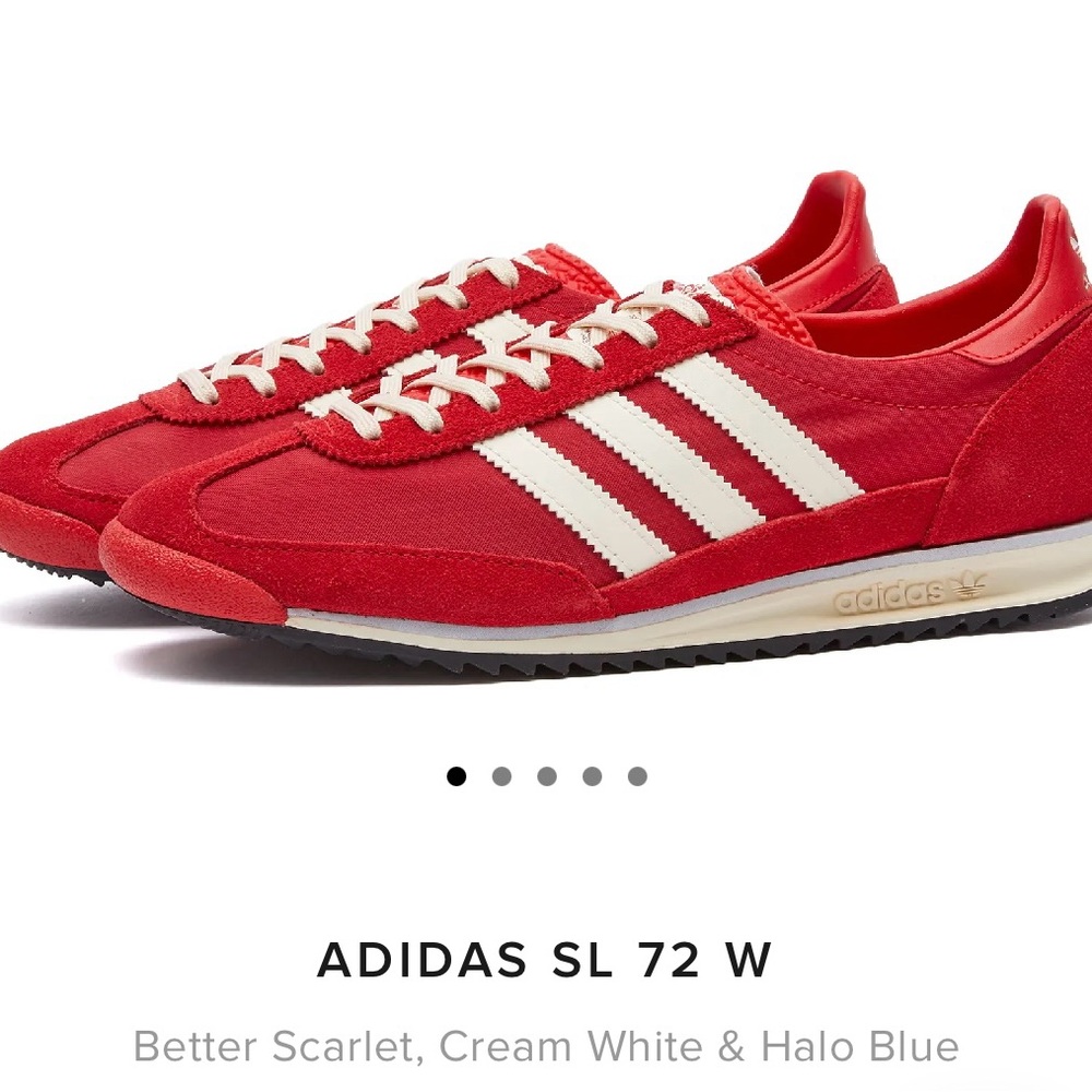 New in box - Adidas SL 72 - Scarlet Red - size 8 - casual sneakers tennis shoes